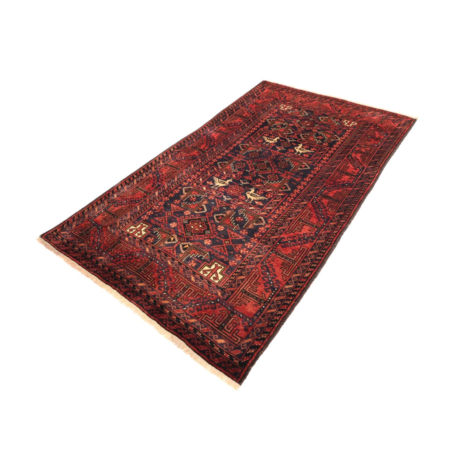 Tappeto corsia Tappeto Belutsch - 200 x 107 cm - rosso scuro