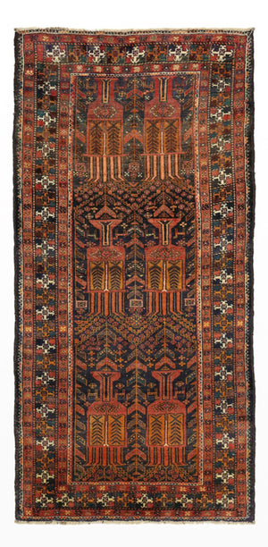 Tappeto corsia Tappeto Belutsch - 212 x 106 cm - rosso scuro