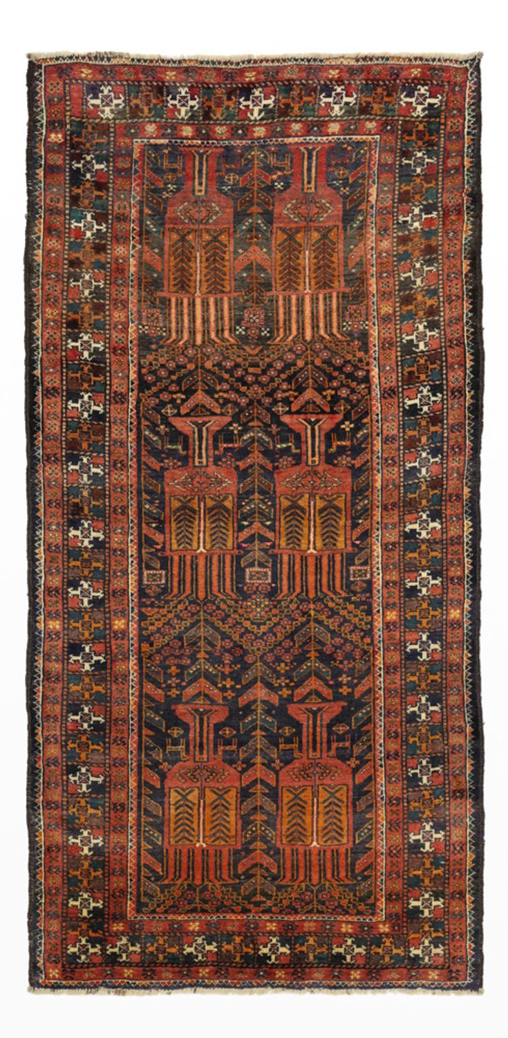 Tappeto corsia Tappeto Belutsch - 212 x 106 cm - rosso scuro
