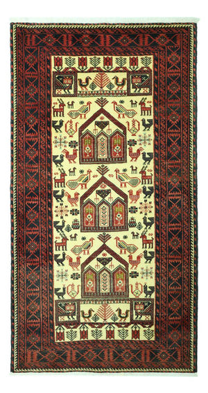 Tappeto corsia Tappeto Belutsch - 196 x 103 cm - beige