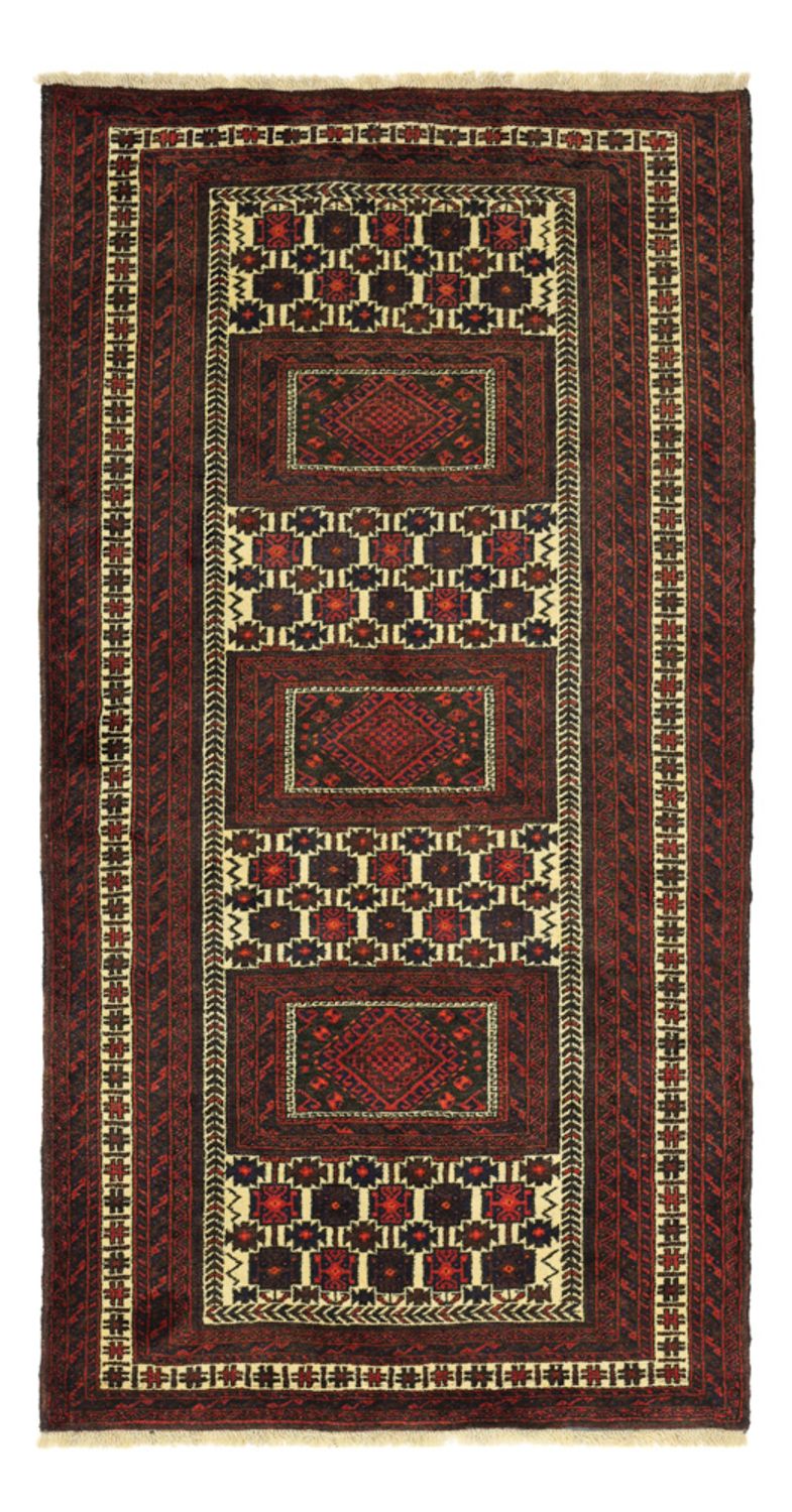 Tappeto corsia Tappeto Belutsch - 194 x 102 cm - rosso scuro