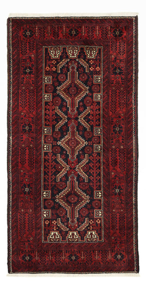 Tappeto corsia Tappeto Belutsch - 199 x 100 cm - rosso scuro