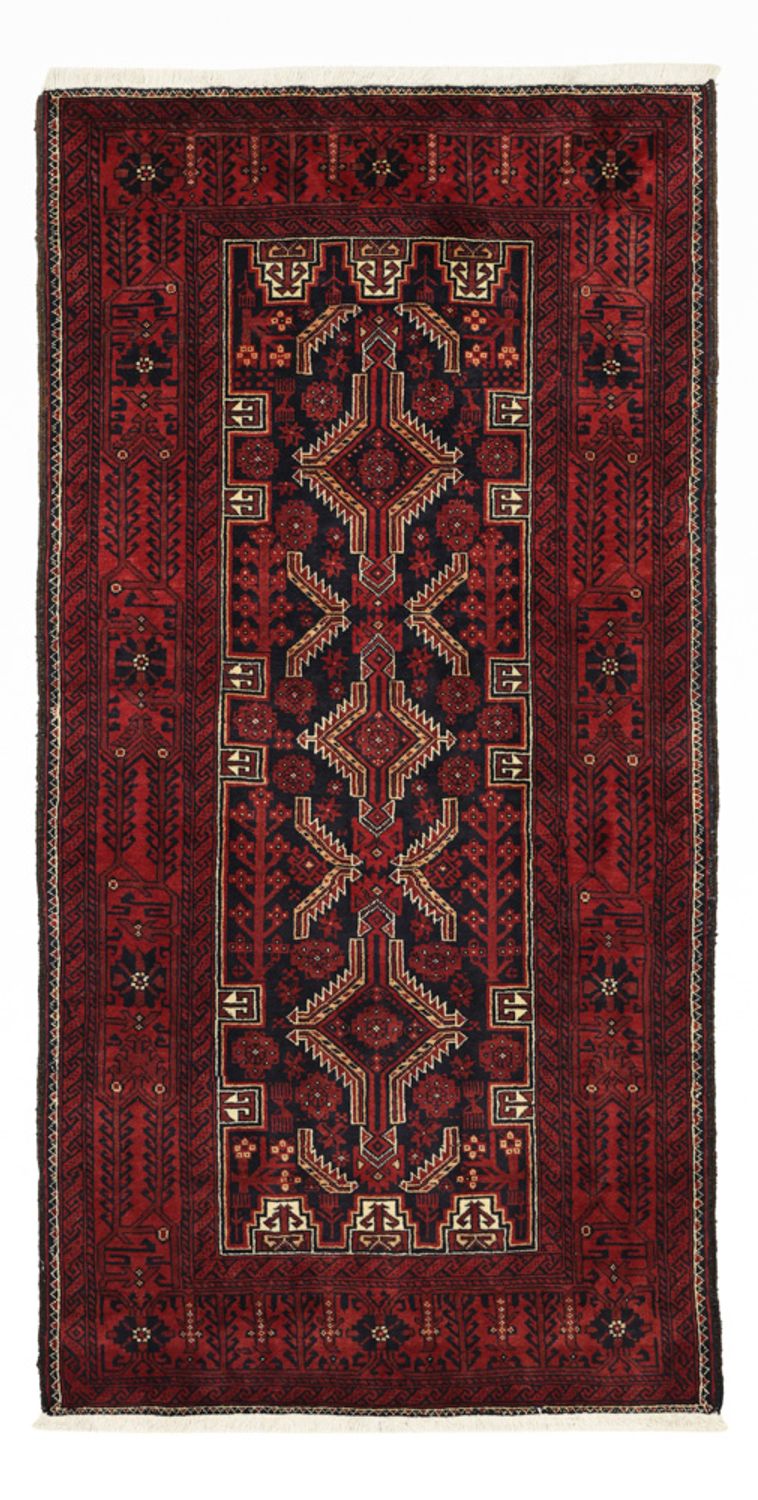 Tappeto corsia Tappeto Belutsch - 199 x 100 cm - rosso scuro