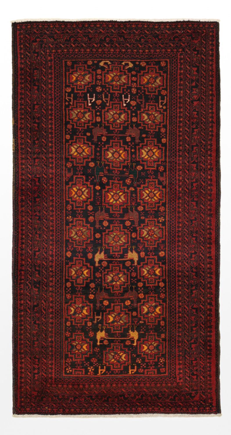 Tappeto corsia Tappeto Belutsch - 192 x 100 cm - rosso scuro