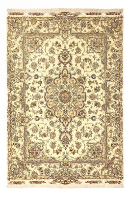 Tappeto Persero - Tabriz - Reale - Ordito di seta - 219 x 148 cm - beige