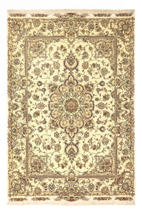 Tappeto Persero - Tabriz - Reale - Ordito di seta - 219 x 148 cm - beige