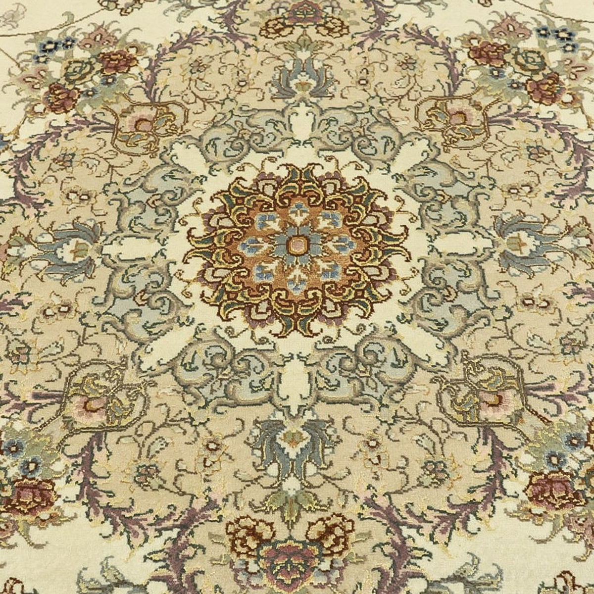 Tappeto Persero - Tabriz - Reale - Ordito di seta - 219 x 148 cm - beige