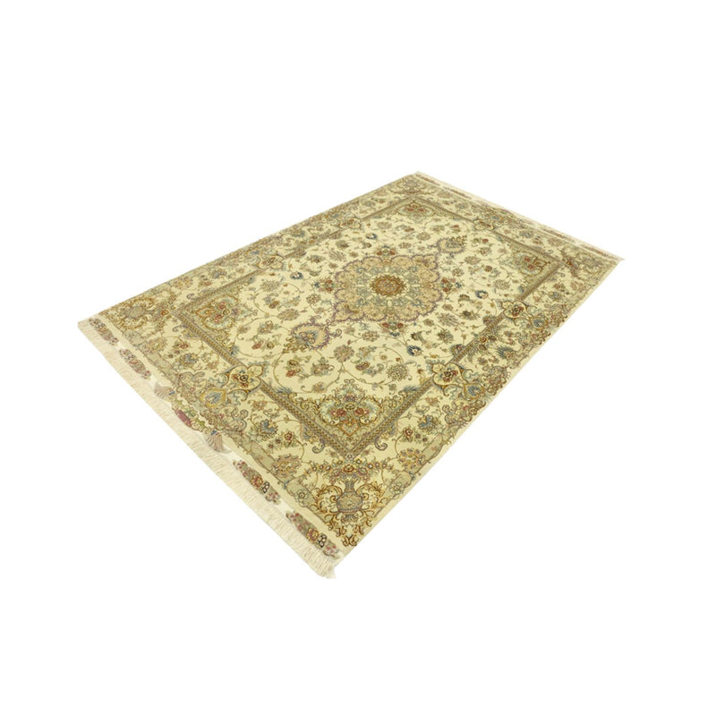 Tappeto Persero - Tabriz - Reale - Ordito di seta - 219 x 148 cm - beige