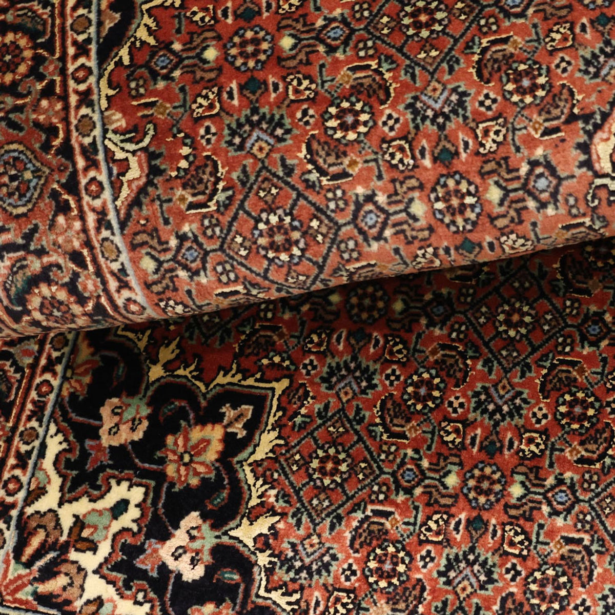 Tappeto Persero - Bidjar - 131 x 72 cm - rosso scuro