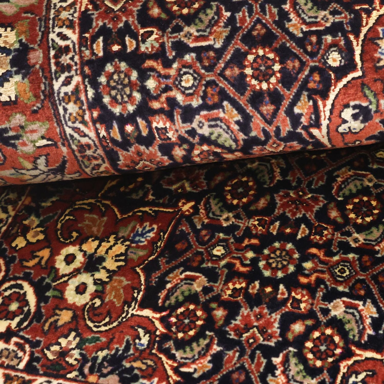 Tappeto Persero - Bidjar - 139 x 70 cm - rosso scuro