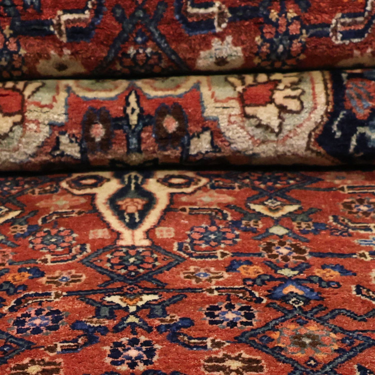 Tappeto Persero - Bidjar - Reale - 276 x 168 cm - rosso scuro