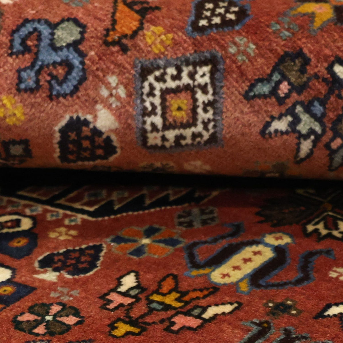 Tappeto Gabbeh - Kashkuli Persero - 150 x 105 cm - rosso scuro