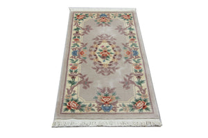 Tappeto cinese - 137 x 70 cm - argento