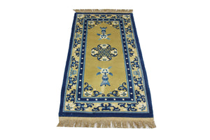 Tappeto cinese - 152 x 76 cm - blu