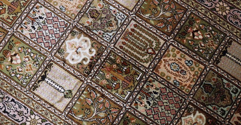 Tappeto di seta - Seta del Kashmir - 152 x 90 cm - marrone