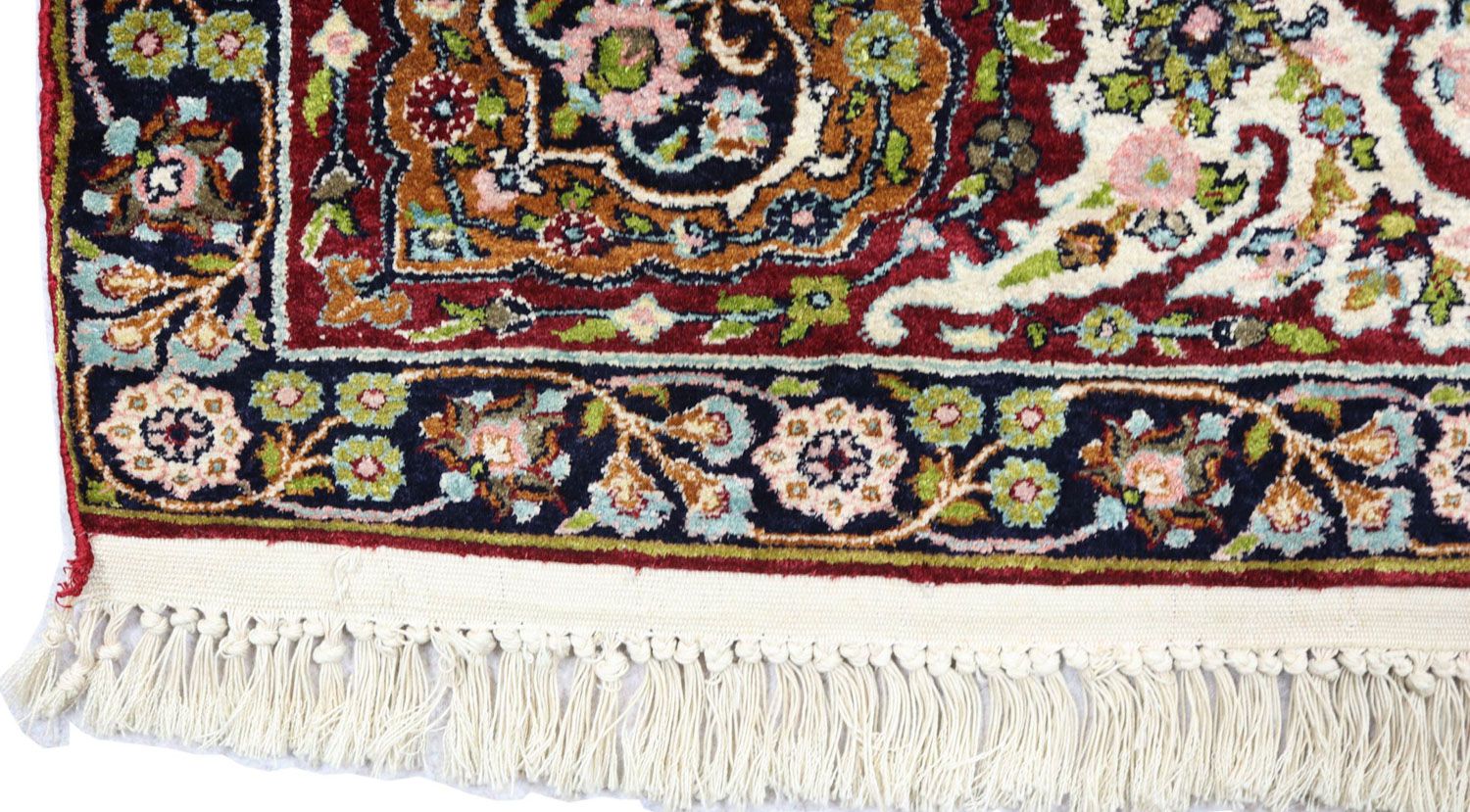 Tappeto di seta - Seta del Kashmir - 152 x 98 cm - nero