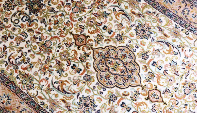 Tappeto di seta - Seta del Kashmir - 155 x 99 cm - beige