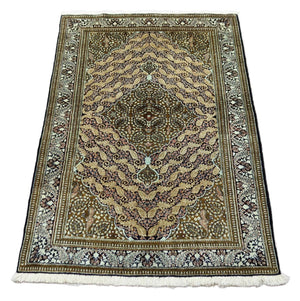 Tappeto di seta - Ghom seta - Premio - 163 x 109 cm - blu scuro
