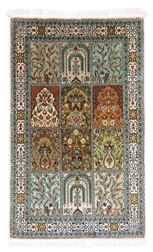 Tappeto di seta - Seta del Kashmir - 151 x 95 cm - turchese