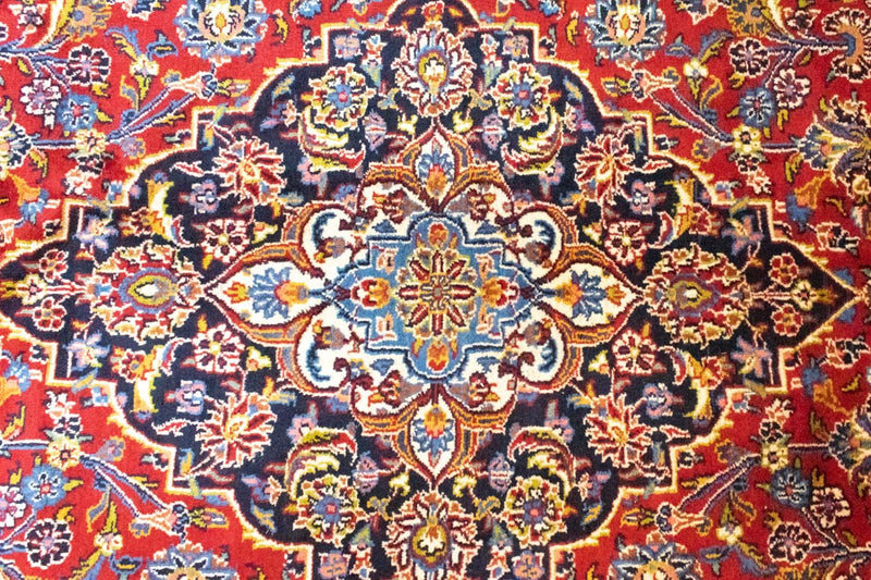 Tappeto Persero - Keshan - 384 x 303 cm - blu