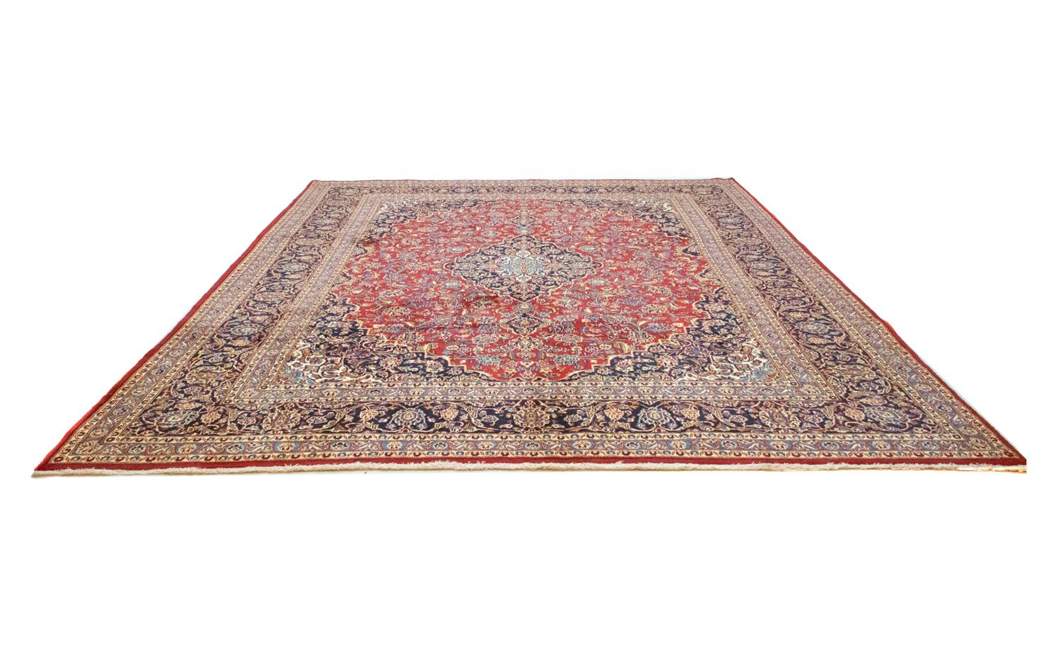 Tappeto Persero - Keshan - 384 x 303 cm - blu
