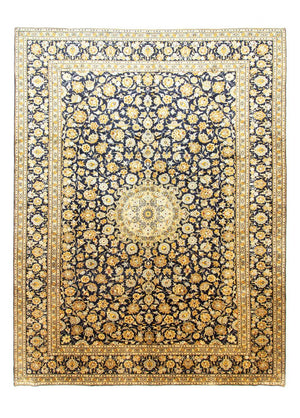 Tappeto Persero - Keshan - 412 x 307 cm - blu