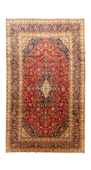 Tappeto Persero - Keshan - 346 x 207 cm - rosso