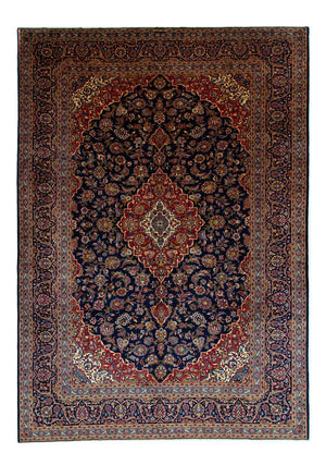Tappeto Persero - Keshan - 419 x 298 cm - blu
