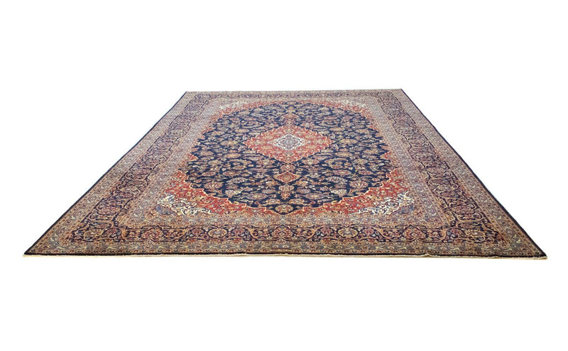 Tappeto Persero - Keshan - 419 x 298 cm - blu