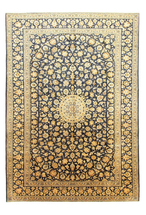 Tappeto Persero - Keshan - 423 x 298 cm - blu