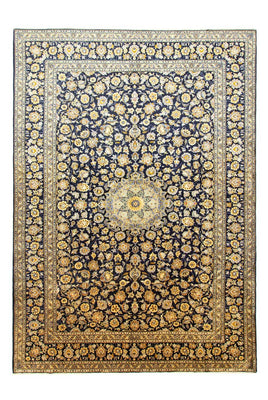 Tappeto Persero - Keshan - 431 x 308 cm - blu