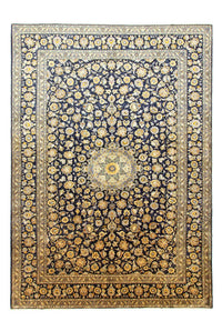 Tappeto Persero - Keshan - 431 x 308 cm - blu