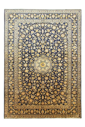 Tappeto Persero - Keshan - 431 x 308 cm - blu