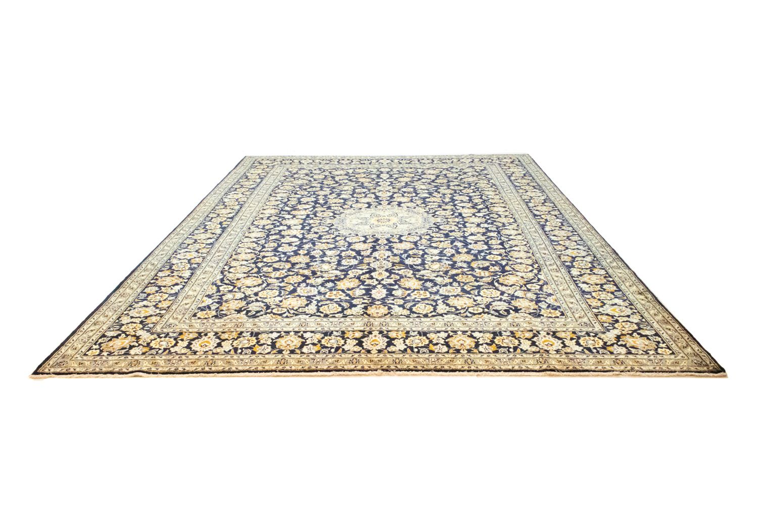 Tappeto Persero - Keshan - 431 x 308 cm - blu