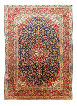 Tappeto Persero - Keshan - 405 x 294 cm - blu