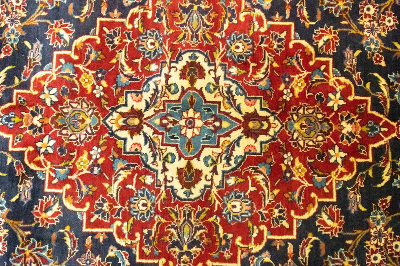 Tappeto Persero - Keshan - 405 x 294 cm - blu