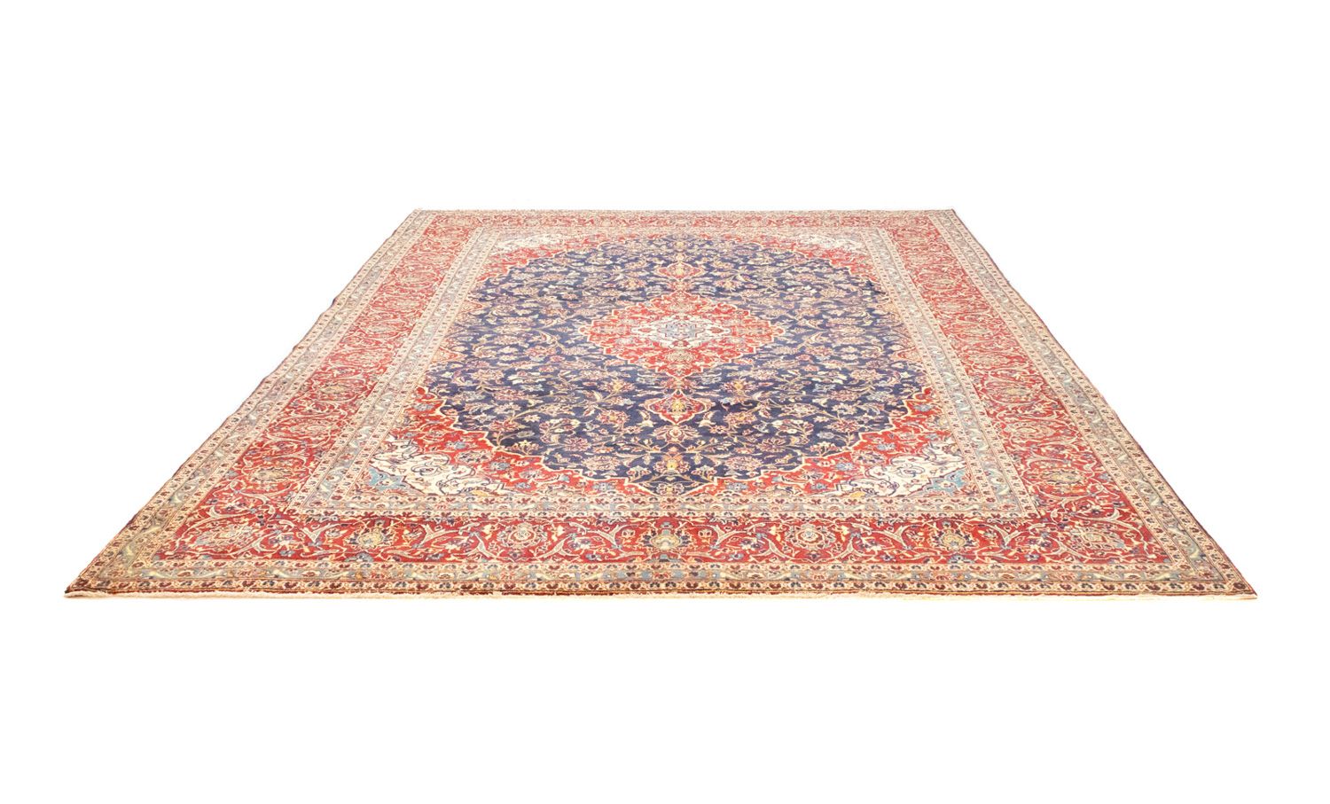 Tappeto Persero - Keshan - 405 x 294 cm - blu