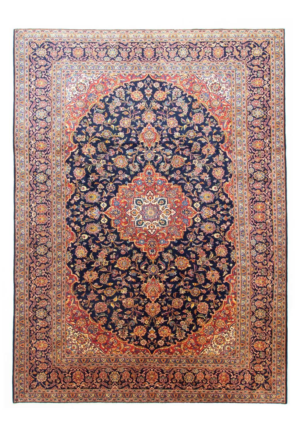 Tappeto Persero - Keshan - 396 x 287 cm - blu