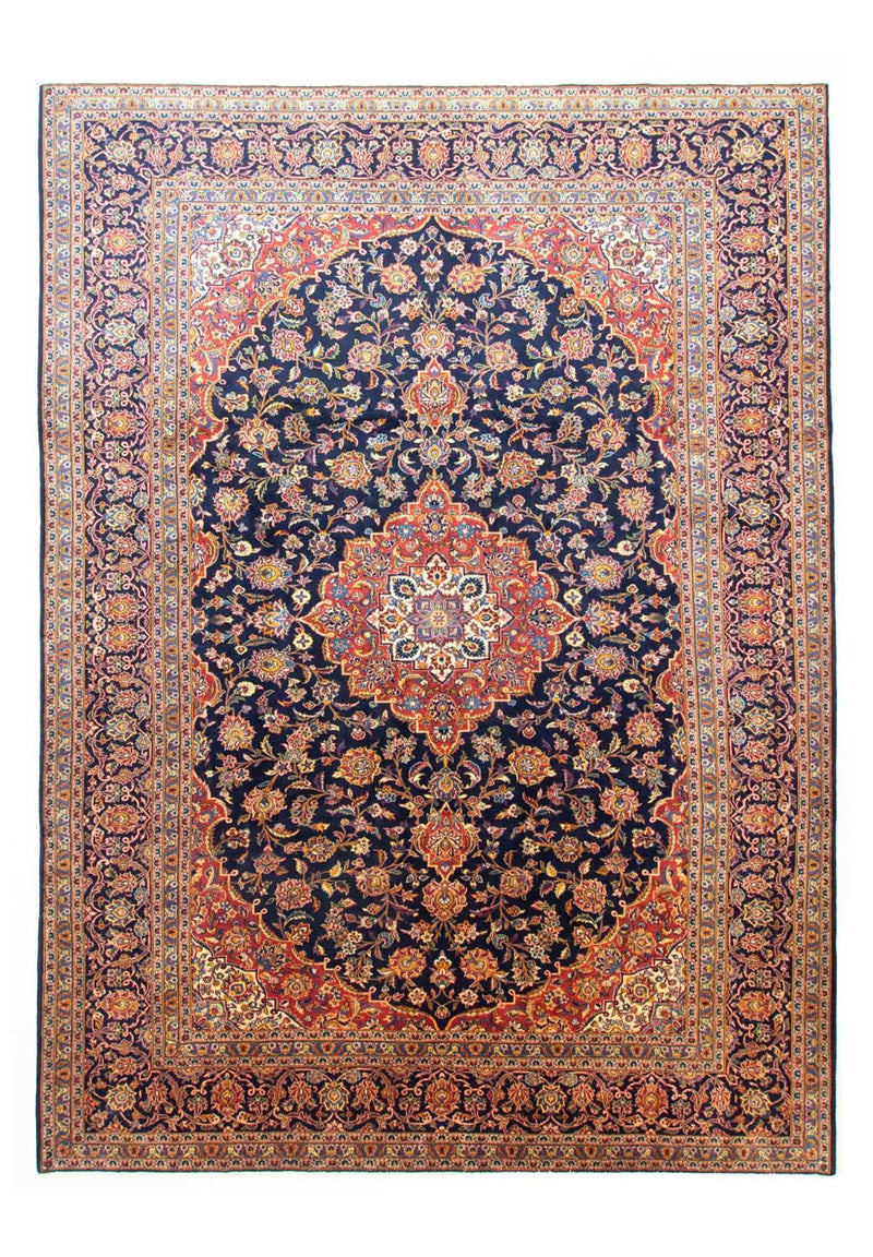 Tappeto Persero - Keshan - 396 x 287 cm - blu