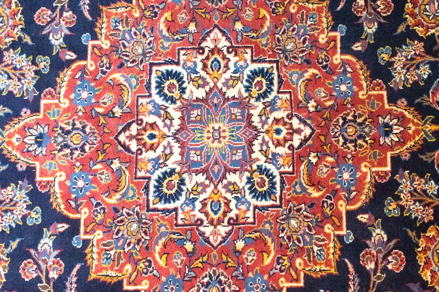 Tappeto Persero - Keshan - 396 x 287 cm - blu