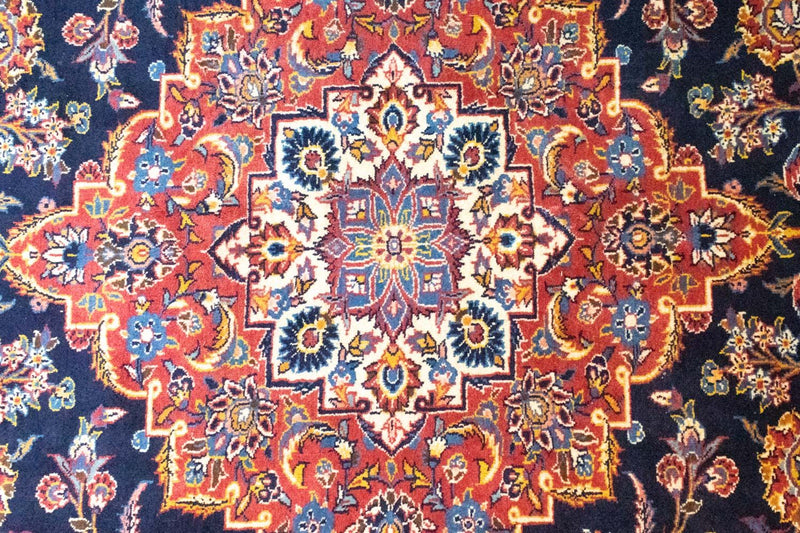 Tappeto Persero - Keshan - 396 x 287 cm - blu