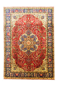 Tappeto Persero - Tabriz - 302 x 212 cm - rosso