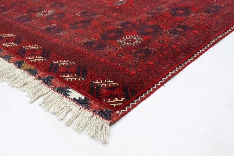 Tappeto afgano - Bukhara - 301 x 195 cm - rosso scuro