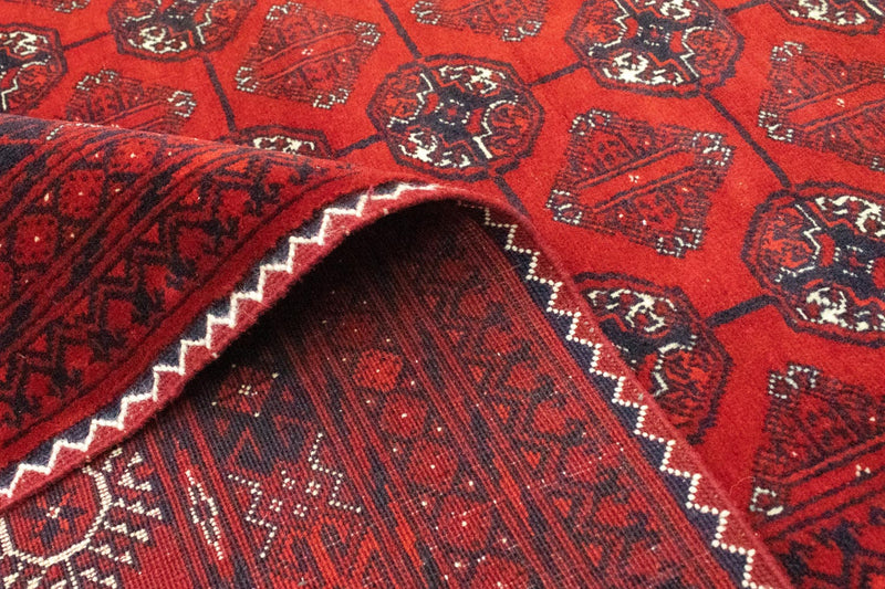 Tappeto afgano - Bukhara - 301 x 195 cm - rosso scuro