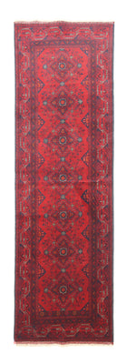 Tappeto corsia Tappeto afgano - Kunduz - 299 x 86 cm - rosso scuro