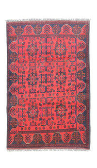 Tappeto afgano - Kunduz - 191 x 121 cm - blu scuro