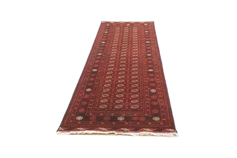 Tappeto corsia Tappeto afgano - Bukhara - 293 x 87 cm - rosso scuro