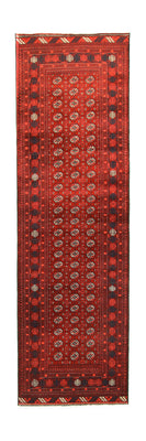 Tappeto corsia Tappeto afgano - Bukhara - 294 x 84 cm - rosso scuro