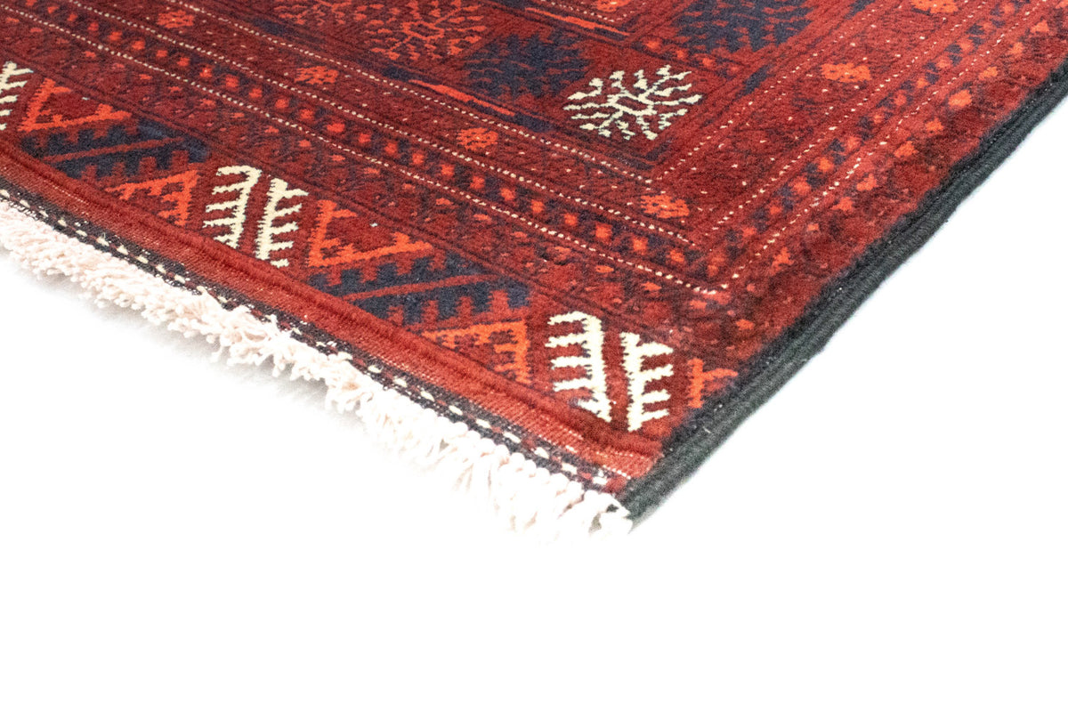 Tappeto corsia Tappeto afgano - Bukhara - 294 x 84 cm - rosso scuro
