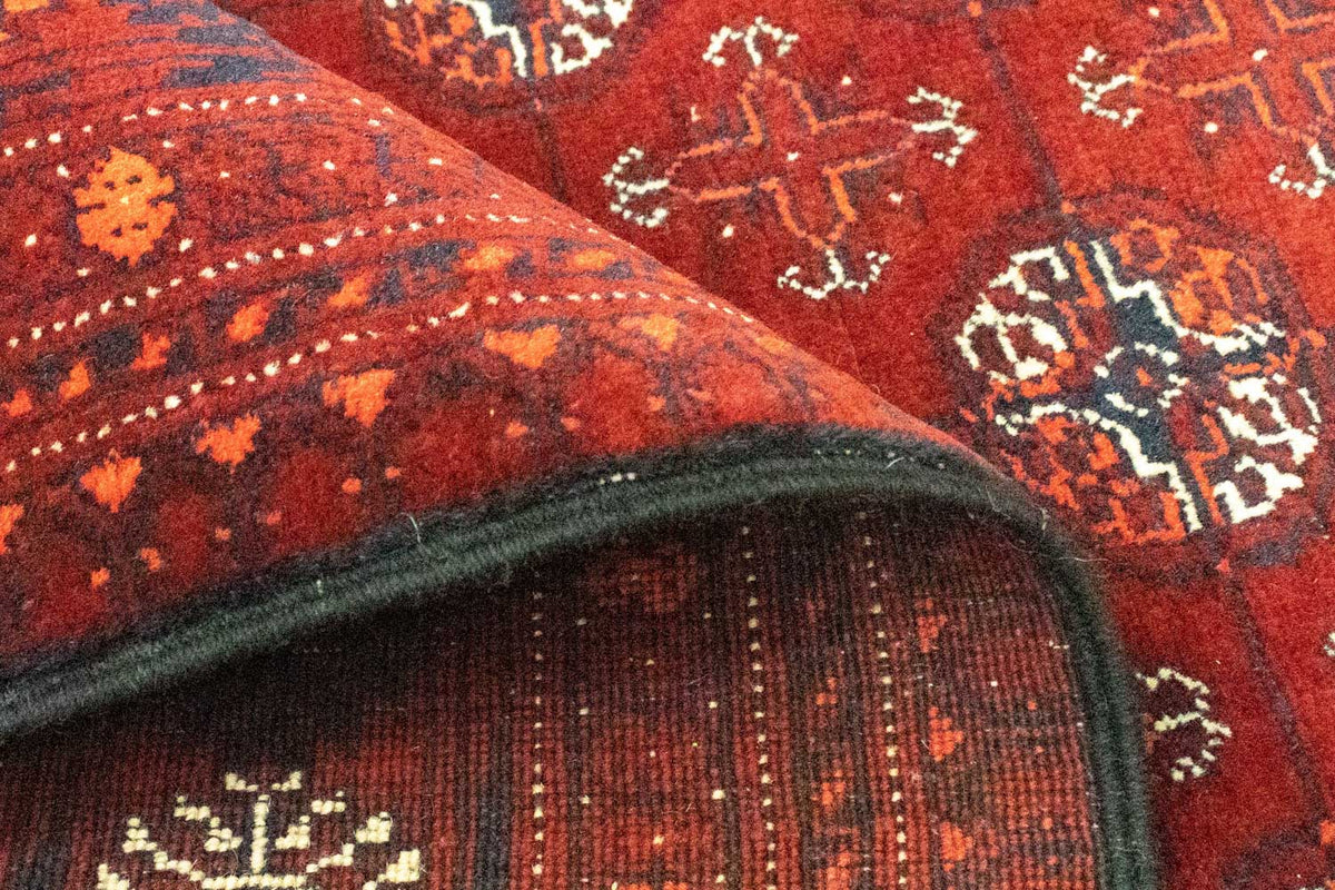 Tappeto corsia Tappeto afgano - Bukhara - 294 x 84 cm - rosso scuro